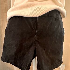 Tommy Hilfiger Women's Black Flat Front Shorts